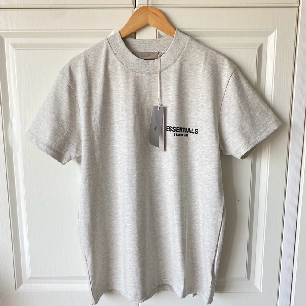 Fear of God Essentials Light Oatmeal Short Sleeve Tee